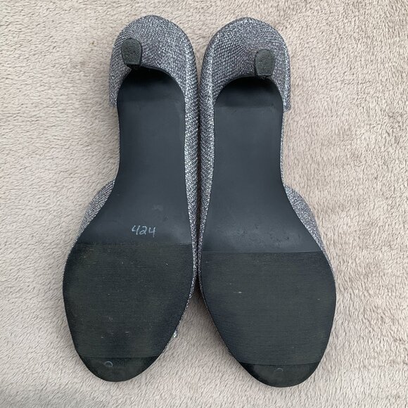 Karen Scott Destinaa Glitter Open Toe Heels Sz8 - Picture 11 of 14